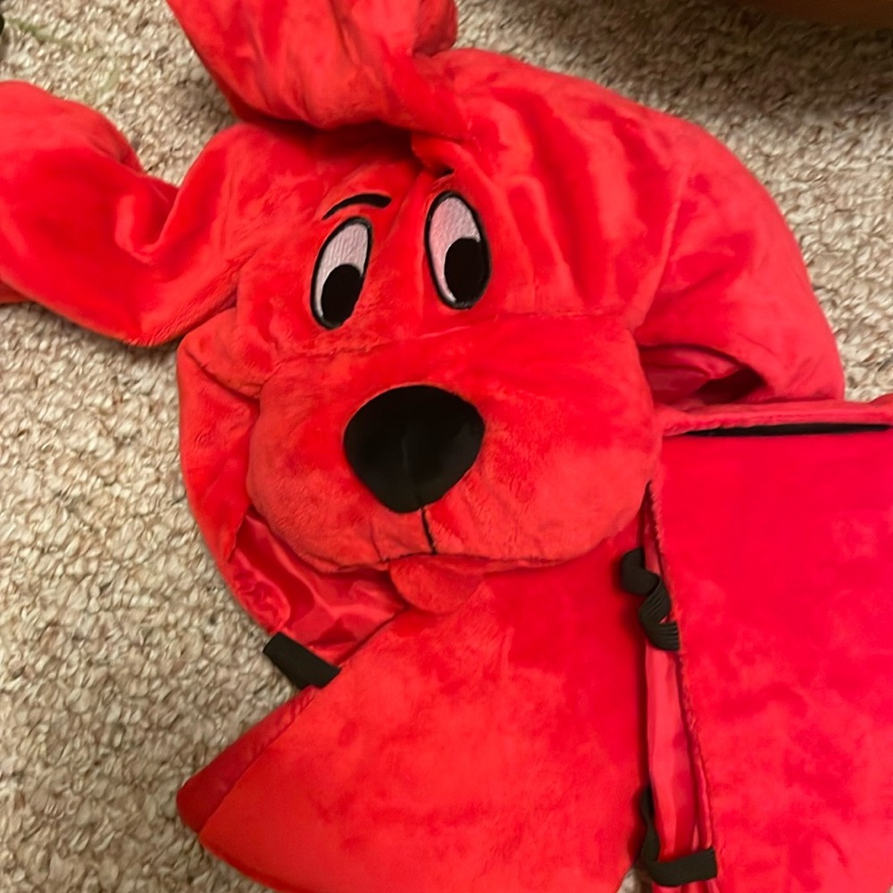 Clifford Halloween hat and shoe covers